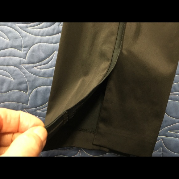 Black, satinish tuxedo dress pants. - Picture 5 of 6